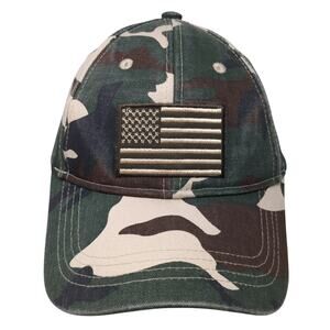 USA Flag Baseball Cap Multicolor One Size Adjustable Patriotic Camouflage Pugs